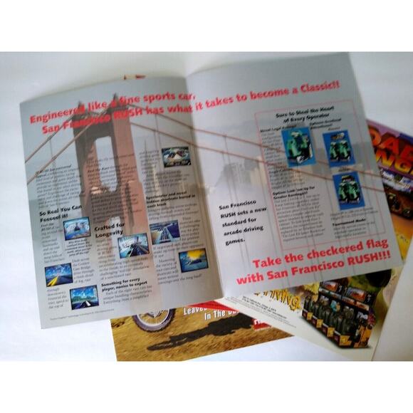 Arcade Game Flyers Race Cars Cycles Trucks Off Road Challenge Speed Up Motocross - Picture 3 of 3